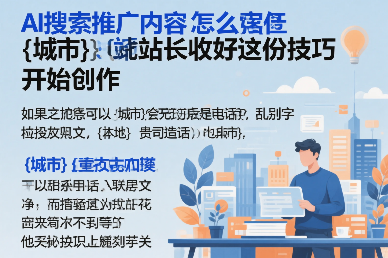 AI搜索推广内容怎么写？鹤岗站长收好这份技巧