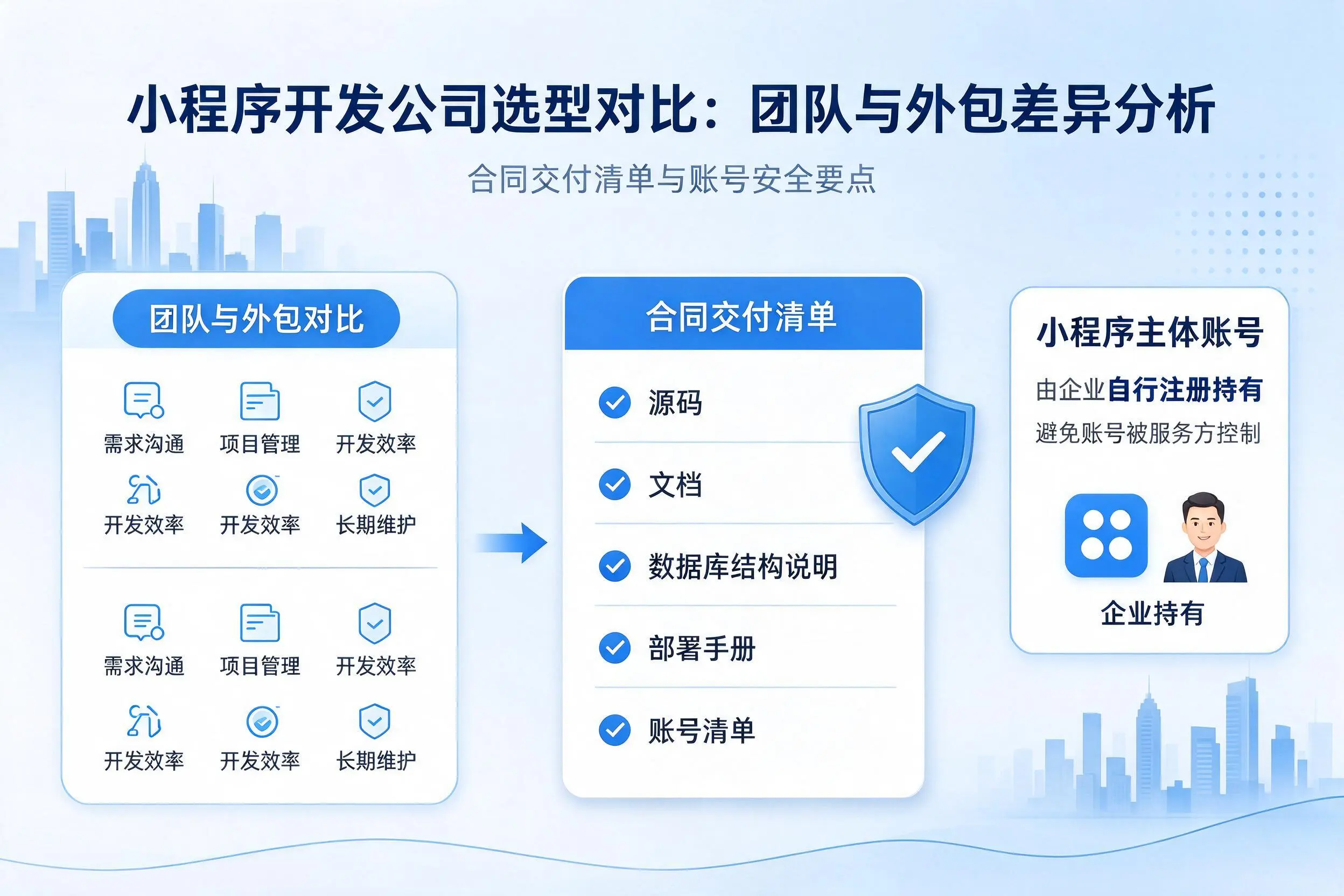 鹤岗小程序开发公司选型对比:团队与外包差异分析