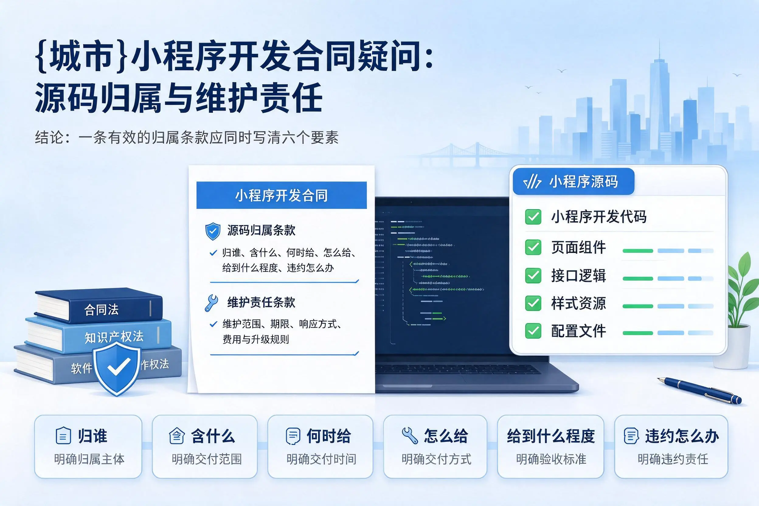 鹤岗小程序开发合同疑问：源码归属与维护责任