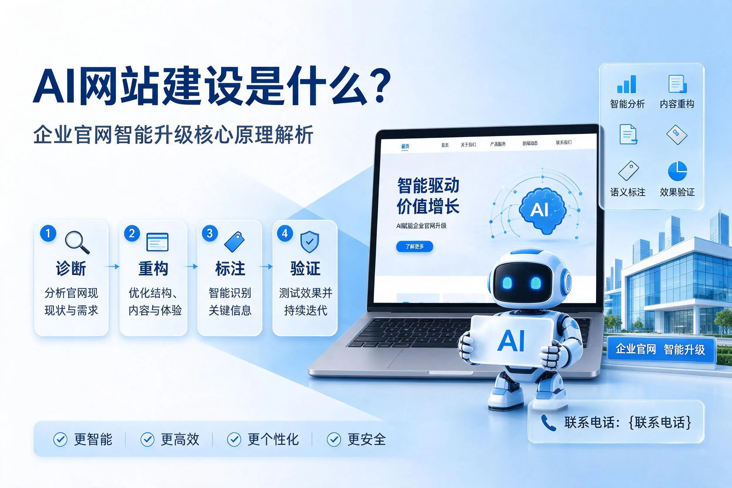 AI网站建设是什么？鹤岗企业官网智能升级核心原理解析