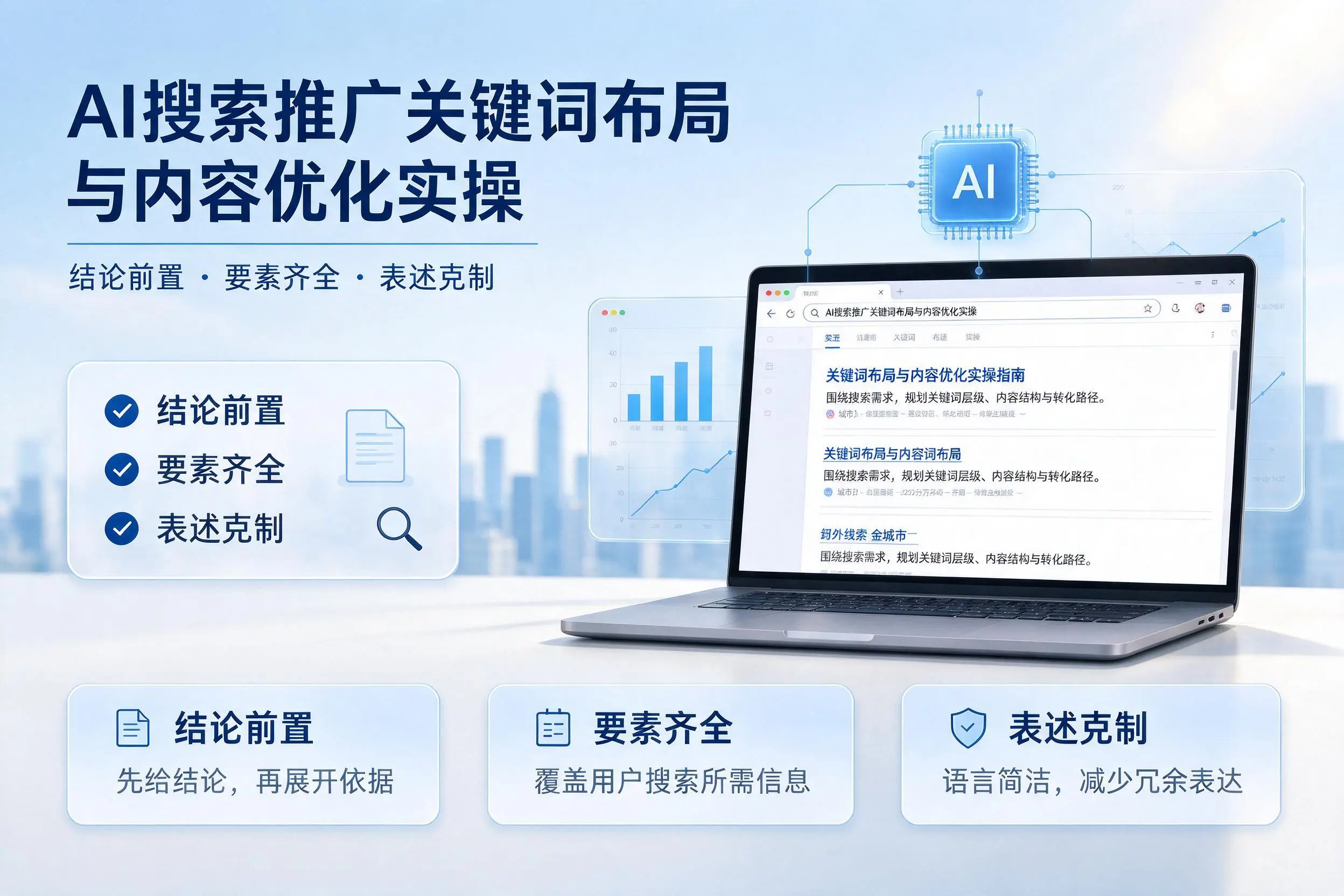 鹤岗AI搜索推广关键词布局与内容优化实操