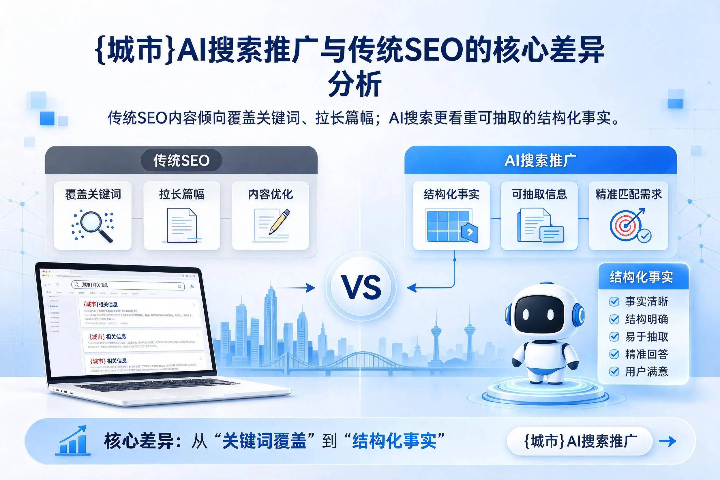 鹤岗AI搜索推广与传统SEO的核心差异分析